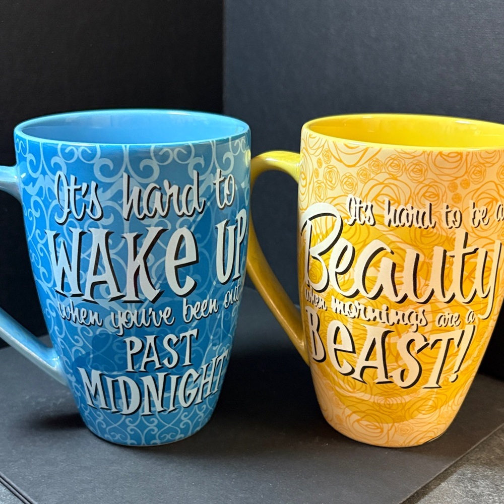 PAIR of Disney Princess Character Mugs — Blue & Yellow Interiors - set of 2 - Picture 7 of 11